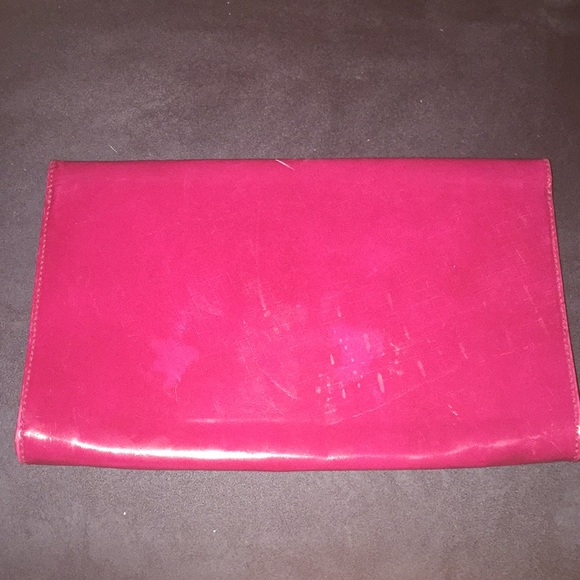 Mulberry purple Maggie clutch with flaws scratches - Picture 4 of 6